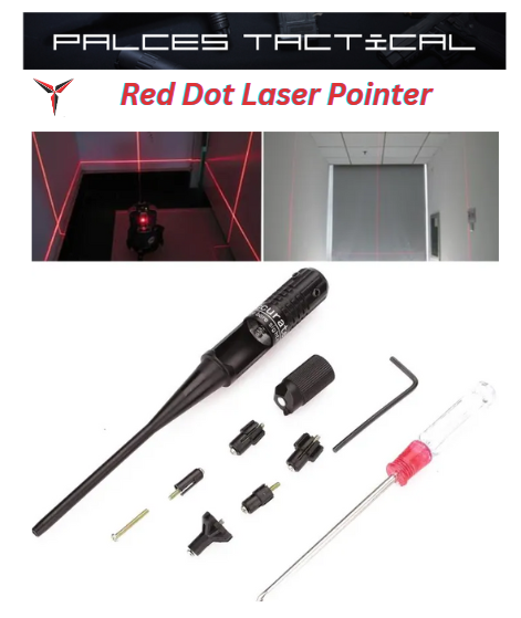 Red Dot Laser Pointer Bore Sighter Kit for Hunting .22 to.50 Caliber Rifles Tactical Hunting Laser Sight Accessories
