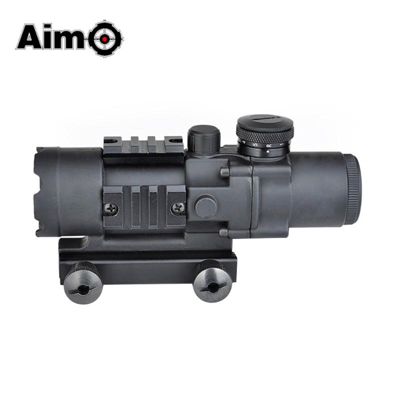 Aim-O 4x32 Illumination Tactical Compact Scope Optical Laser Sight fitzztyl co. 