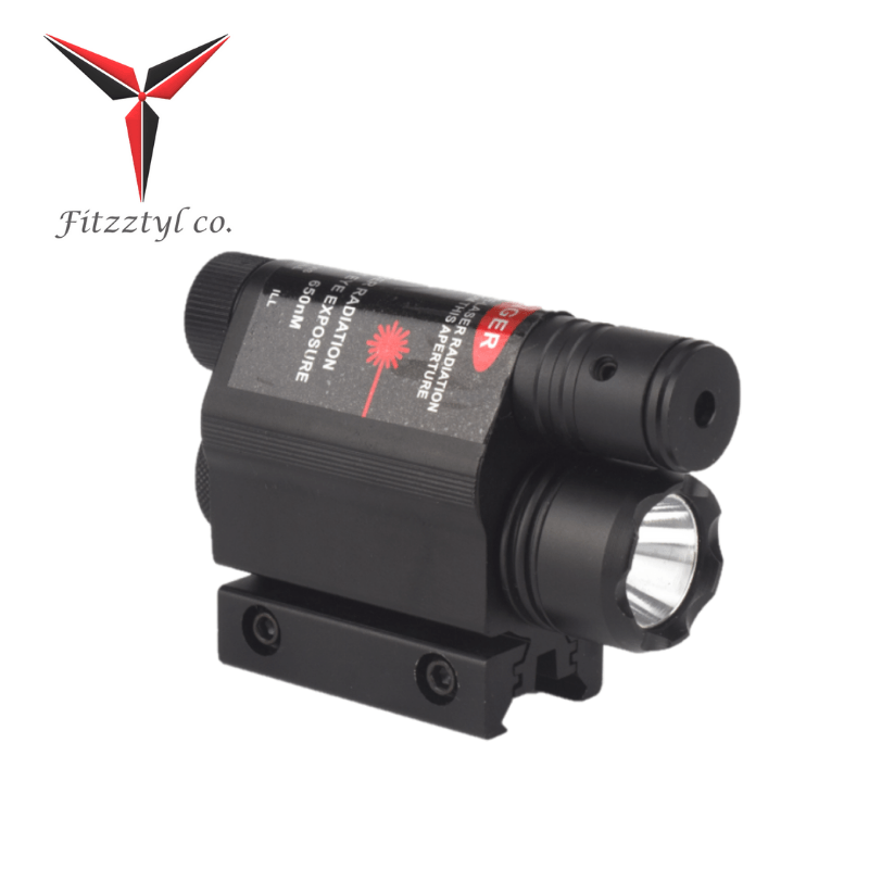 Combo Red Laser Sight and Flashlight (500m Range) fit for 20mm/11mm fitzztyl co. 
