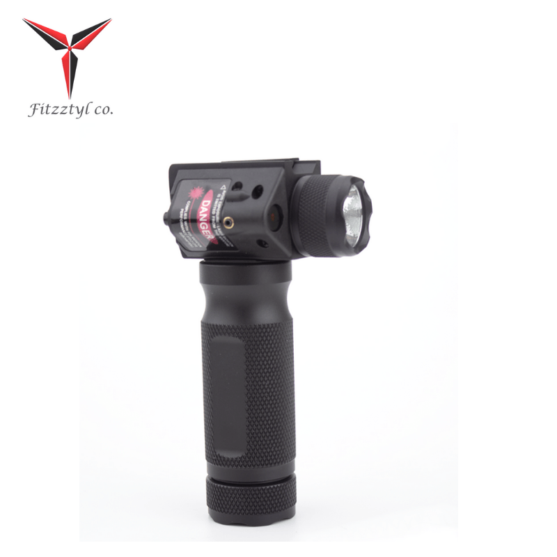 Hand-Grip Vertical Red Laser Sight LED Flashlight Combo fitzztyl co. 